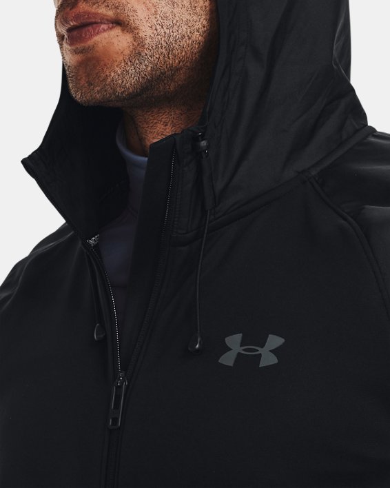 Men's Armour Fleece® Storm Full-Zip Hoodie, Black, pdpMainDesktop image number 3